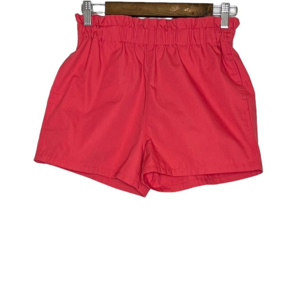 Urban Outfitters Women's Red High Rise Paperbag Shorts with Pockets Size XS